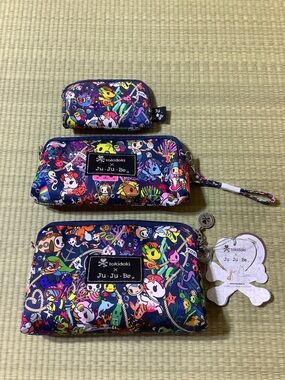 tokidoki x Ju-Ju-Be Be Set Sea Punk Multicolor Character Print Pouches